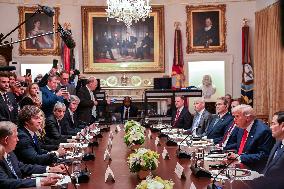 Trump Hosts a bilateral lunch with President Javier Gerardo Milei of Argentina