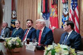 Trump Hosts a bilateral lunch with President Javier Gerardo Milei of Argentina