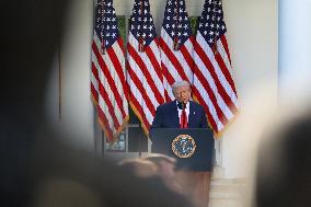 Donald J Trump presents Erika Kirk with the Presidential Medal of Freedom for her late husband Charlie Kirk