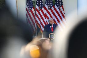Donald J Trump presents Erika Kirk with the Presidential Medal of Freedom for her late husband Charlie Kirk