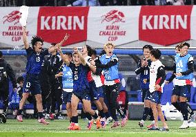 Football: Friendly between Japan and Brazil