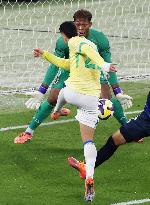 Football: Friendly between Japan and Brazil
