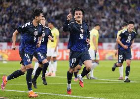 Football: Friendly between Japan and Brazil