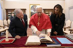 Pope Leo XIV Meets King and Queen of Jordan - Vatican