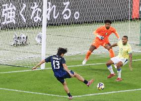 Football: Friendly between Japan and Brazil