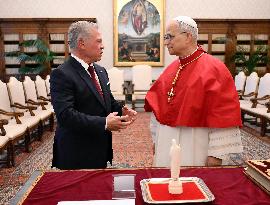 Pope Leo XIV Receives King and Queen of Jordan - Rome