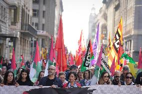 CCOO and UGT demonstrations in favor of Palestine - Barcelona