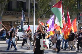 CCOO and UGT demonstrations in favor of Palestine - Barcelona