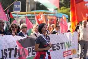 CCOO and UGT demonstrations in favor of Palestine - Barcelona