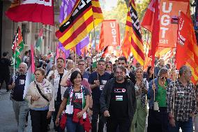 CCOO and UGT demonstrations in favor of Palestine - Barcelona