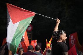 CCOO and UGT demonstrations in favor of Palestine - Barcelona