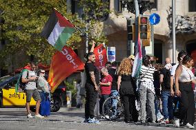 CCOO and UGT demonstrations in favor of Palestine - Barcelona