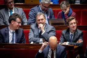 Session of questions to the government at The National Assembly - Paris AJ