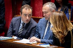 Session of questions to the government at The National Assembly - Paris AJ