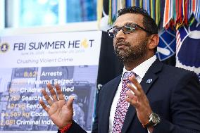 US President Donald Trump and FBI Director Kash Patel speak in the Oval Office