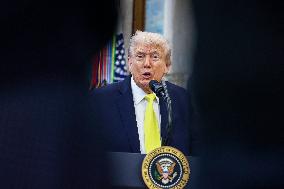 US President Donald Trump and FBI Director Kash Patel speak in the Oval Office