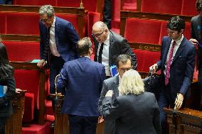 No-Confidence Motion Against Prime Minister Lecornu Government - Vote - Paris