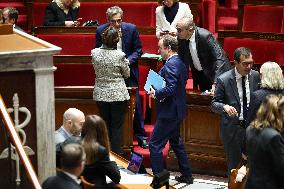 No-Confidence Motion Against Prime Minister Lecornu Government - Vote - Paris