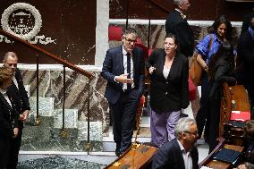 No-Confidence Motion Against Prime Minister Lecornu Government - Vote - Paris