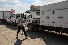 Bodies of Palestinians Handed Over from Israel to The Red Cross - Gaza