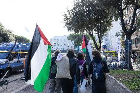 Rome, Sit-in during the World Food Day 2025 ceremony