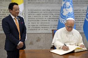 Pope Leo XIV Visits FAO on World Food Day - Rome