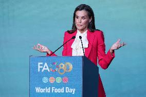 Queen Letizia Attends World Food Day 2025 Ceremony - Rome