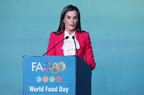 Queen Letizia Attends World Food Day 2025 Ceremony - Rome