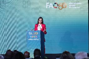 Queen Letizia Attends World Food Day 2025 Ceremony - Rome