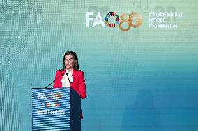 Queen Letizia Attends World Food Day 2025 Ceremony - Rome