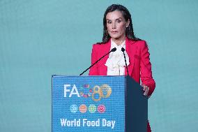 Queen Letizia Attends World Food Day 2025 Ceremony - Rome