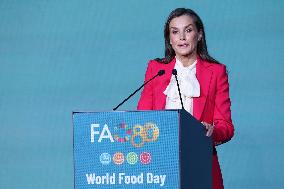 Queen Letizia Attends World Food Day 2025 Ceremony - Rome