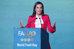 Queen Letizia Attends World Food Day 2025 Ceremony - Rome