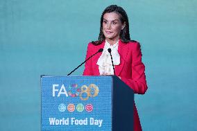Queen Letizia Attends World Food Day 2025 Ceremony - Rome