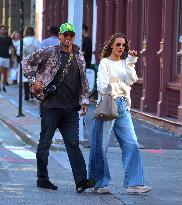 Alessandra Ambrosio with her boyfriend out in New York