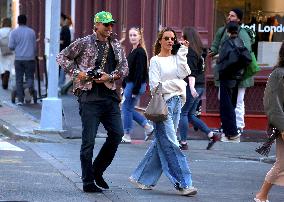 Alessandra Ambrosio with her boyfriend out in New York