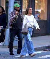 Alessandra Ambrosio with her boyfriend out in New York