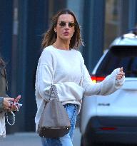 Alessandra Ambrosio with her boyfriend out in New York