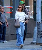 Alessandra Ambrosio with her boyfriend out in New York