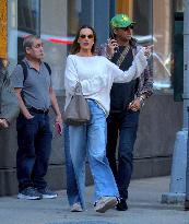 Alessandra Ambrosio with her boyfriend out in New York
