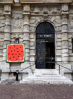 The Watermelon Design Placed On the Facade Of Town Hall - Ivry Sur Seine