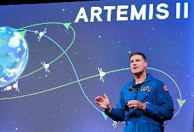 Jeremy Hansen Discusses Artemis II Mission In Longueuil - Canada