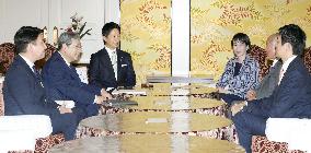Japan political party leaders hold talks in Tokyo
