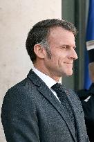 Emmanuel Macron welcomes Ursula von der Leyen at the Elysee FA