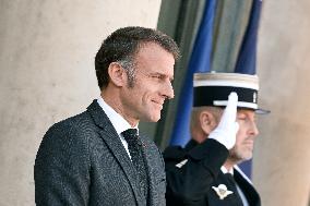 Emmanuel Macron welcomes Ursula von der Leyen at the Elysee FA