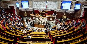 Motion De Censure Vote at The National Assembly - Paris