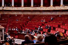 Motion De Censure Vote at The National Assembly - Paris