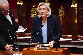 Motion De Censure Vote at The National Assembly - Paris