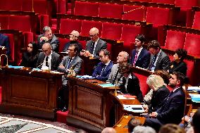 Motion De Censure Vote at The National Assembly - Paris