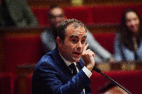 Motion De Censure Vote at The National Assembly - Paris